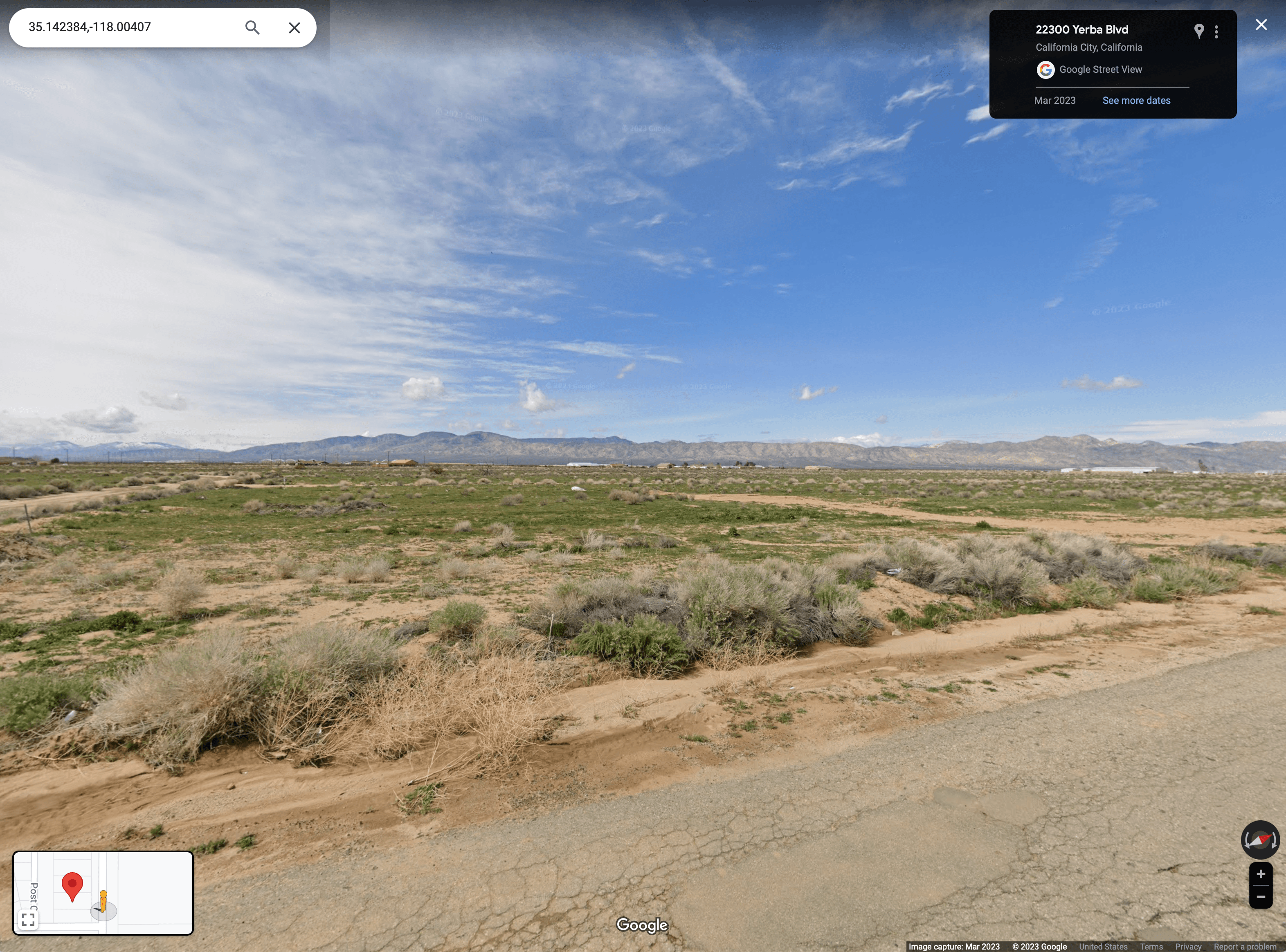 APN 216-044-07 in California City on March 2023