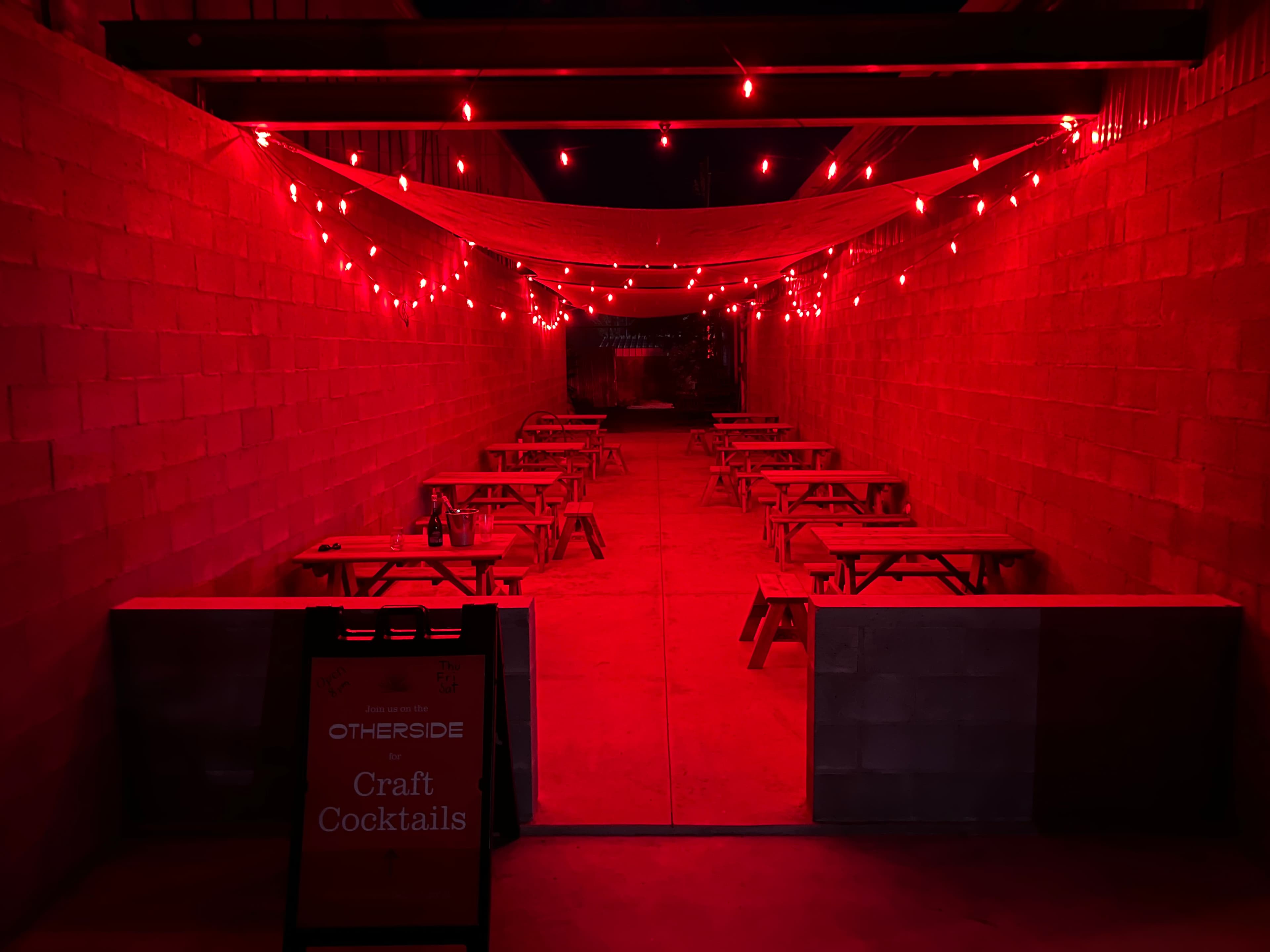 Otherside patio at night